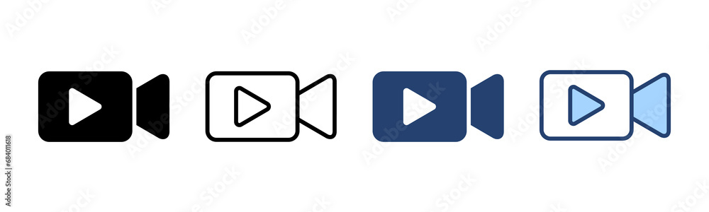 Video icon vector. video camera sign and symbol. movie sign. cinema