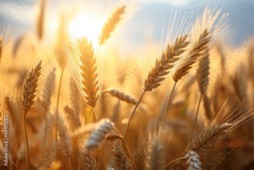 Golden Sundrenched Wheat Field  A Mesmerizing Display of Nature s Beauty Generative AI