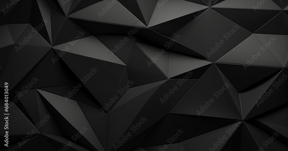 Revolutionary Visions: Explore High Tech Black Triangular Mesh Designs! Generative AI - obrazy, fototapety, plakaty 