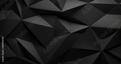 Revolutionary Visions: Explore High Tech Black Triangular Mesh Designs! Generative AI photo