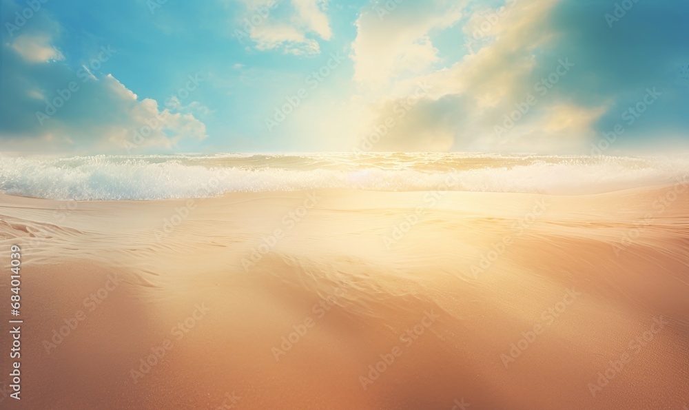Discover the Ultimate Relaxation: A Majestic View of the Sunny Beach Generative AI