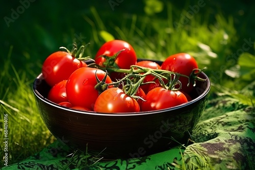 Vibrant Red Tomatoes & Peppers: A Feast for the Eyes! Generative AI