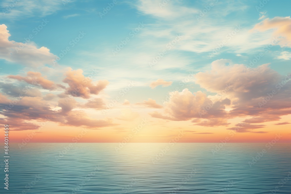 Captivating Sundown: An Exquisite Blue Ocean View at Dusk in Stunning 4K Resolution Generative AI