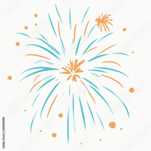 colorful fireworks vector illustration isolated