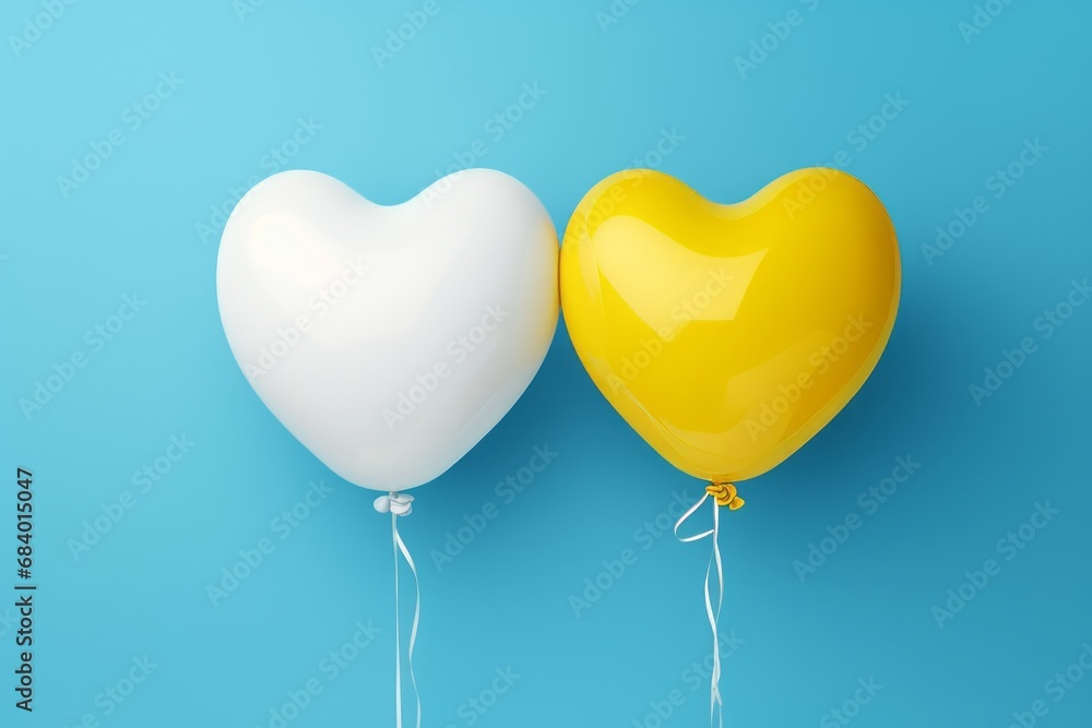 Stunning Vision: The Dance of White and Blue Heart Balloons - A Romantic Symphony Generative AI Stunning Vision: The Dance of White and Blue Heart Balloons - A Romantic Symphony Generative AI
