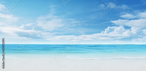 Discover the Mesmerizing Contrast: Pristine White Sands and the Captivating Blue Sea Generative AI
