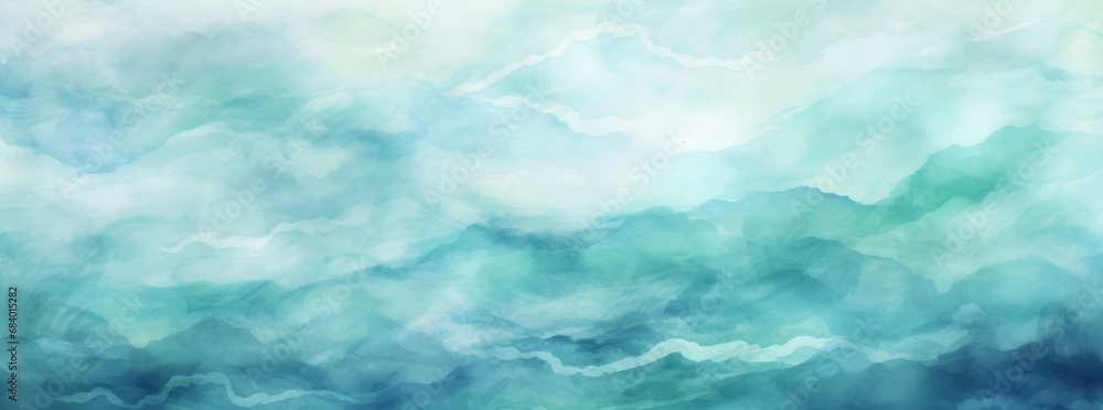 Dive into Serenity: Stunning Turquoise Watercolor Background Generative AI