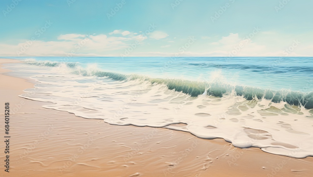 Discover the Serene Beauty of Turquoise Ocean Beach: A Majestic Display of Nature's Palette Generative AI