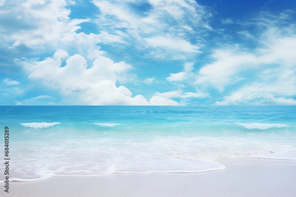 Discover Paradise: Dive into Turquoise Blue Waters by Pristine White Sands Generative AI