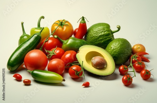 Unleash the Flavor  Spicy Chili  Fresh Avocado  and Juicy Tomatoes Recipe Inspiration  Generative AI