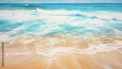 Experience the Enchanting Beauty of Turquoise Ocean Waves: The Ultimate Tropical Beach Paradise Generative AI