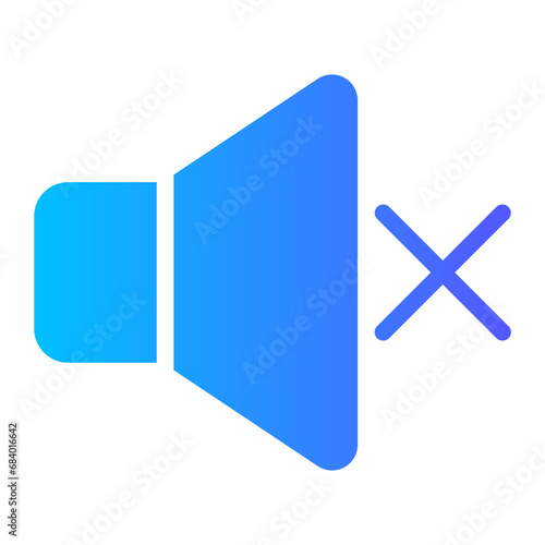 volume mute gradient icon