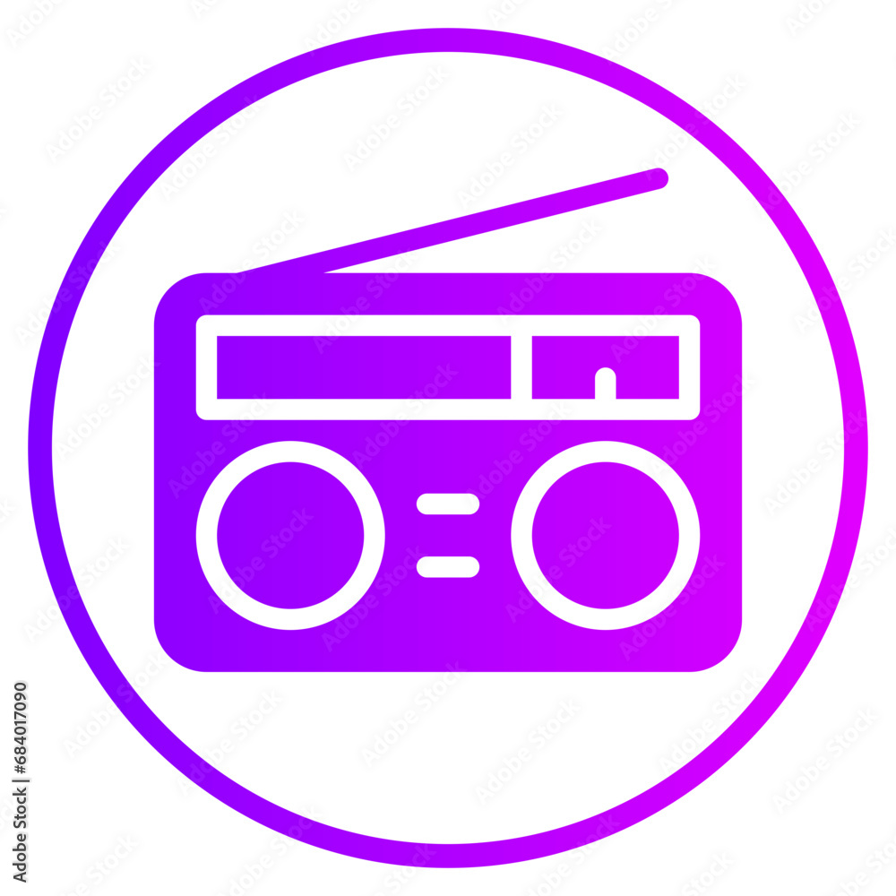 Obraz premium radio gradient icon