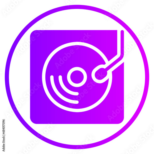 record player gradient icon