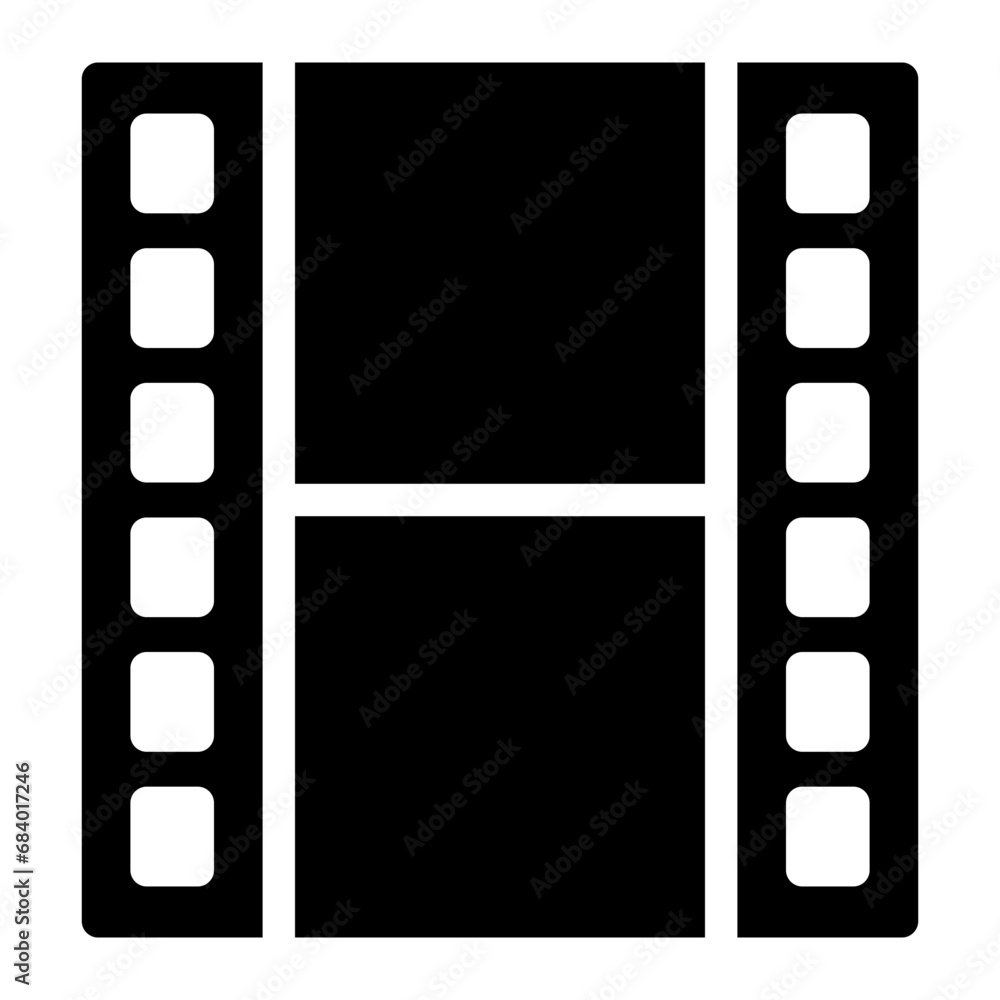 film strip glyph icon film strip glyph icon