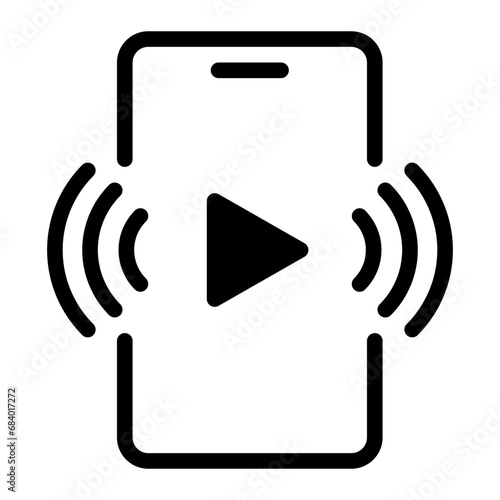smartphone glyph icon