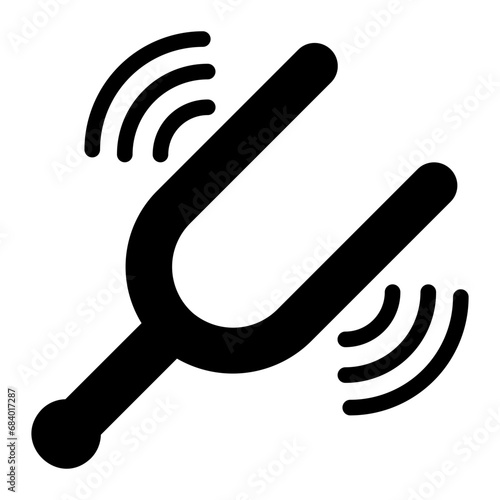 tuning fork glyph icon