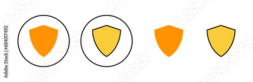 Shield icon set for web and mobile app. Protection icon. Security sign and symbol
