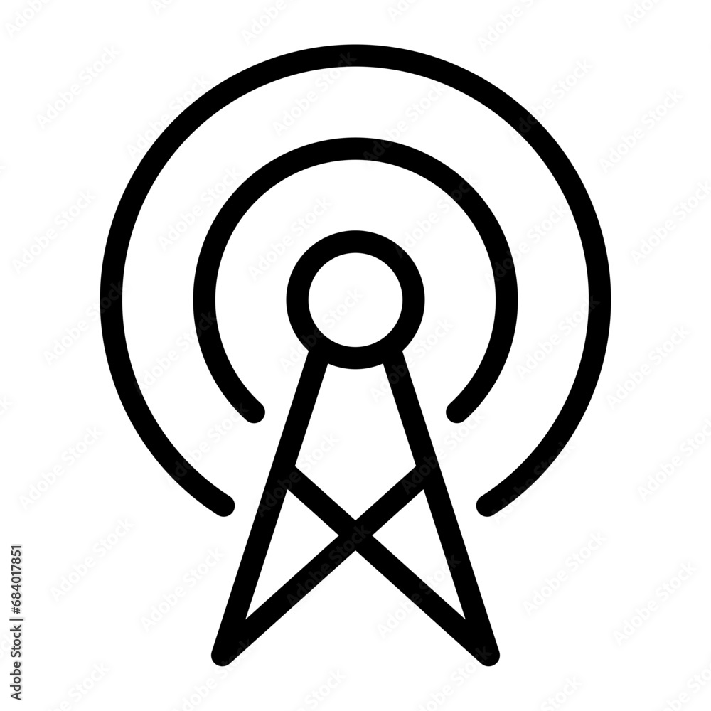 Broadcast line icon