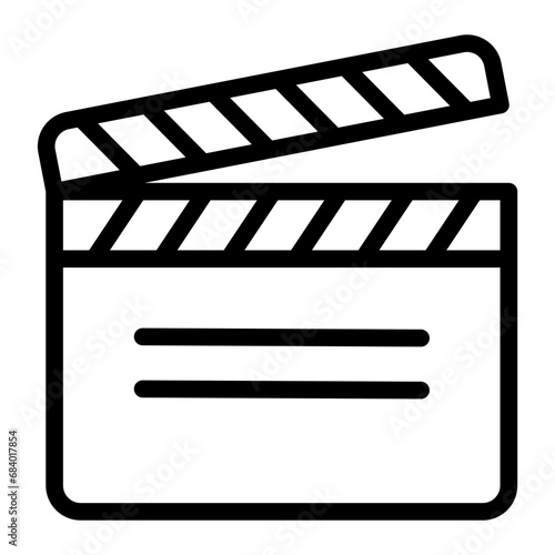 action clapper line icon