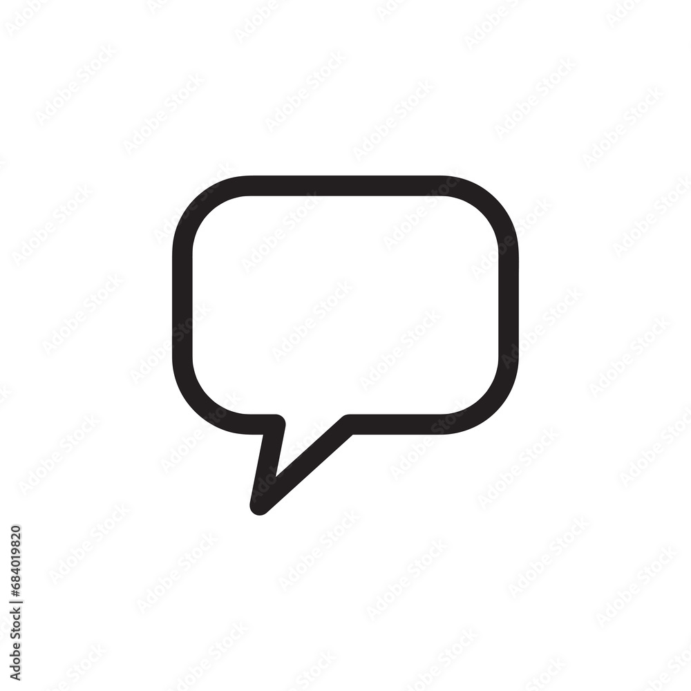 Speech bubble, chat icon linear style. Minimalism style. Blank template, flat trendy style illustration on white background..eps Speech bubble, chat icon linear style. Minimalism style. Blank template, flat trendy style illustration on white background..eps