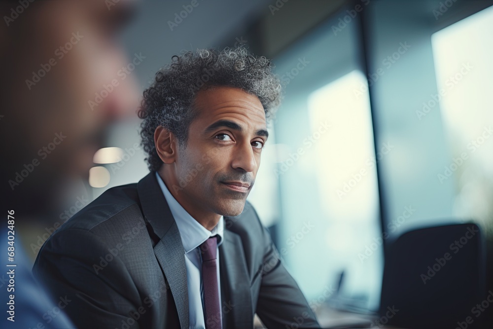 Senior Businessman Exuding Confidence at Work Senior Businessman Exuding Confidence at Work