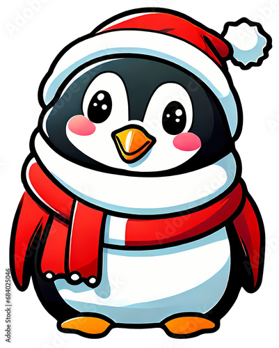 Happy Penguin - Merry Christmas  photo