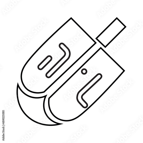 Drawn dreidel for Hanukkah ...