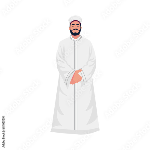 Arabian man on white backgr...