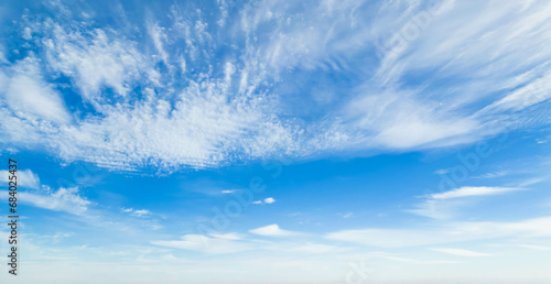 Wispy clouds in a blue sky