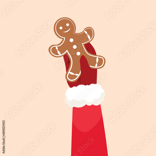Santa Claus hand holding Ch...