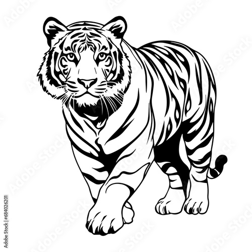 Fototapeta Naklejka Na Ścianę i Meble -  Camouflage Bengal Tiger