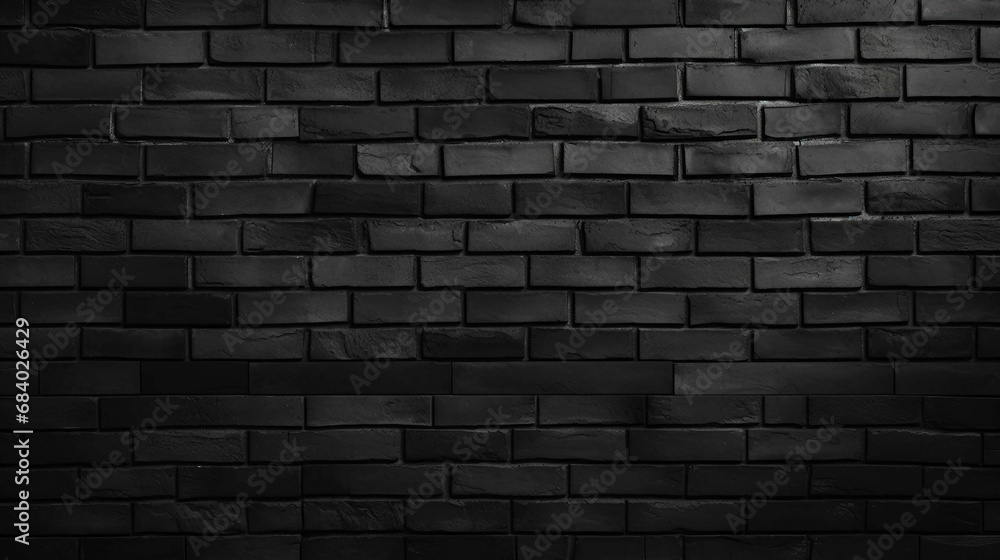 A Dark Gray Dimly Lit Brick Wall Background A Dark Gray Dimly Lit Brick Wall Background