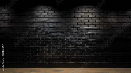 A Dark Gray Dramatically Lit Brick Wall Background