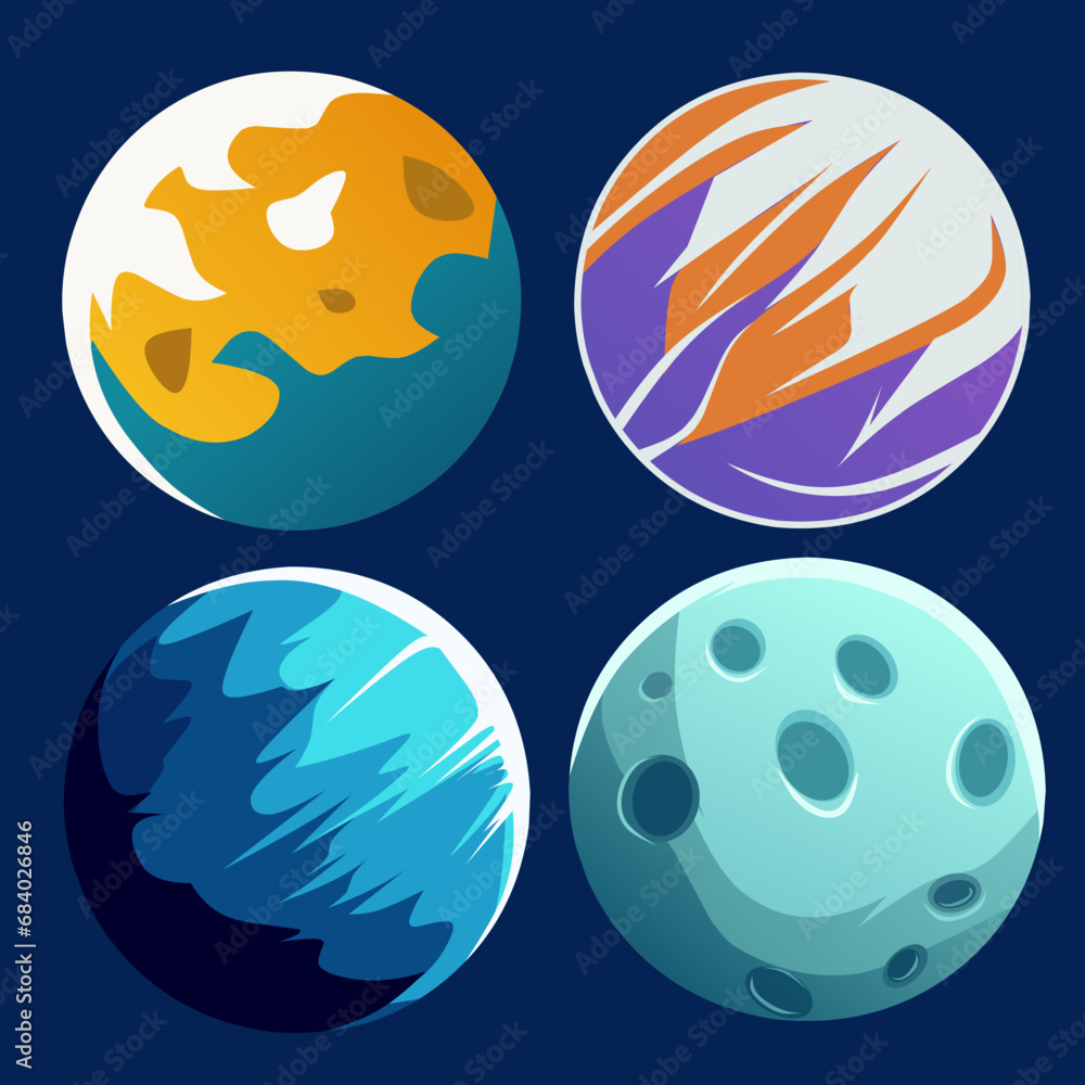 Vector of Abstract Planet, Unique Planet, Planet of imagination Vector of Abstract Planet, Unique Planet, Planet of imagination
