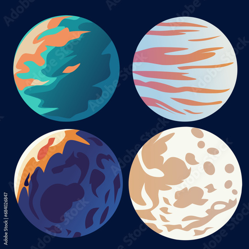 Vector of Abstract Planet  Unique Planet  Planet of imagination