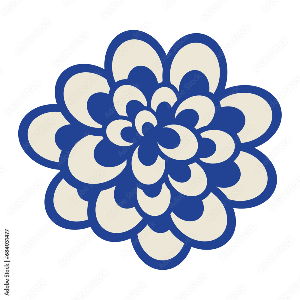 chinese porcelain blue flower illustration chinese porcelain blue flower illustration