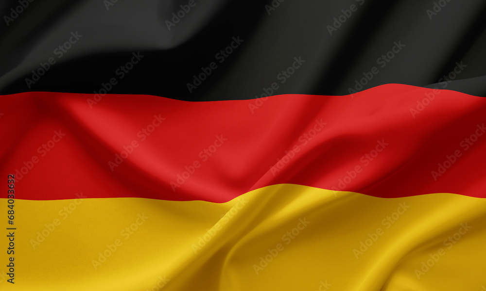 Closeup Waving Flag of Germany Closeup Waving Flag of Germany