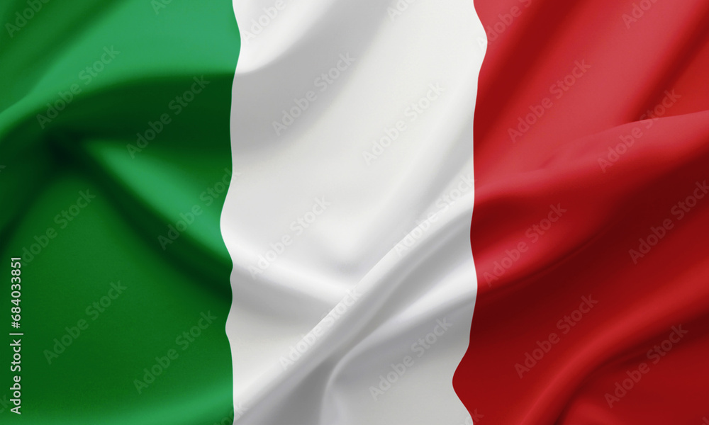 Closeup Waving Flag of Italy Closeup Waving Flag of Italy