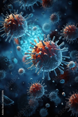 a close up of a virus