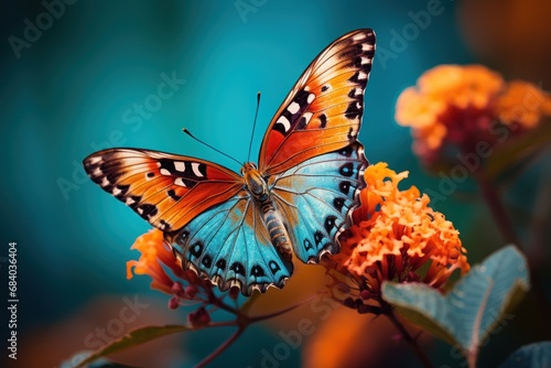 a butterfly on a flower photo