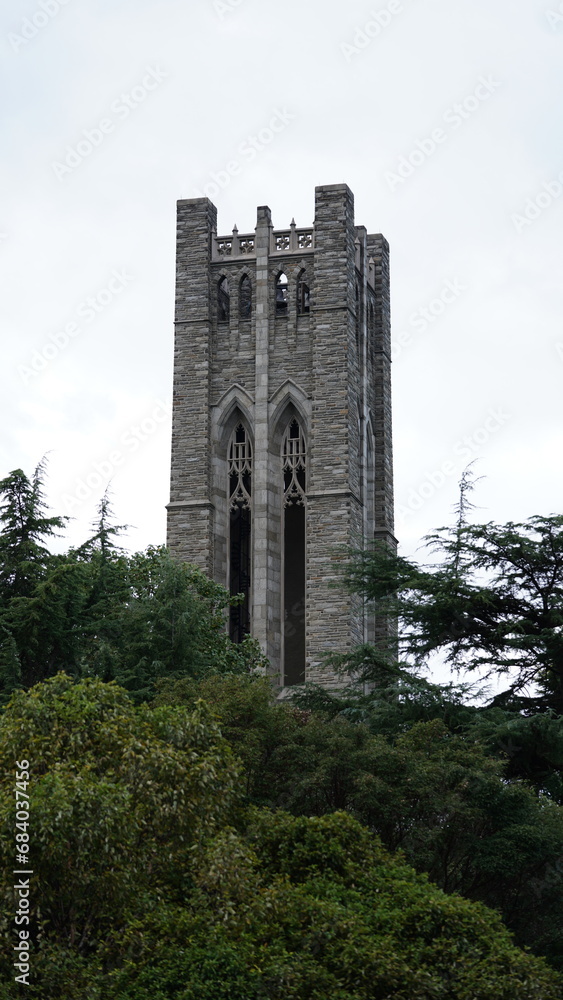 The old church buildings view with the tower and old designation The old church buildings view with the tower and old designation