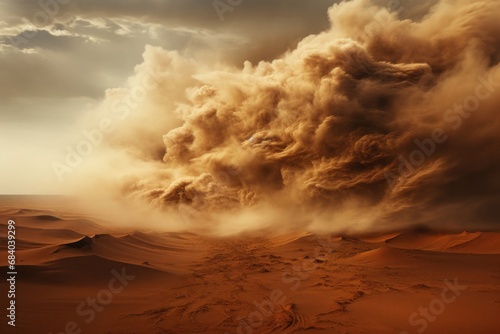 Rising Smoke Signals Danger in Barren Wilderness as Sandstorm Engulfs Generative AI