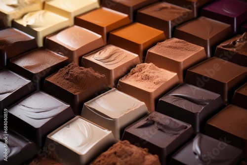 Variety of Tempting Chocolates Generative AI