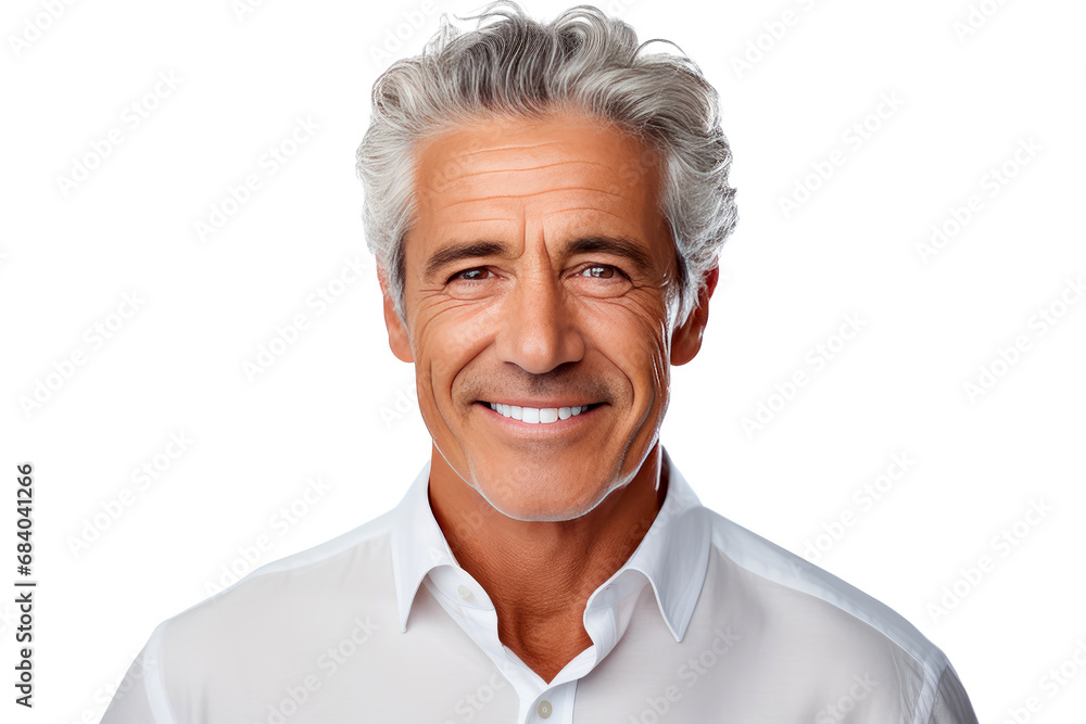 Portrait studio shot of an attractive senior businessman showing positive facial expressions, isolated on a transparent PNG background. Portrait studio shot of an attractive senior businessman showing positive facial expressions, isolated on a transparent PNG background.