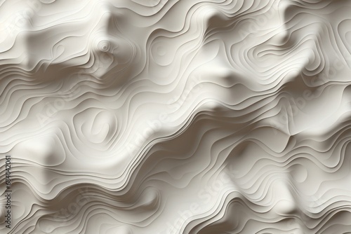 Wavy Lines Creating a Mesmerizing Pattern on a Close-Up Wall Generative AI