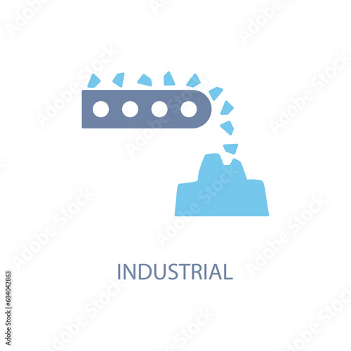 Industrial production concept line icon. Simple element illustration. Industrial production concept outline symbol design.