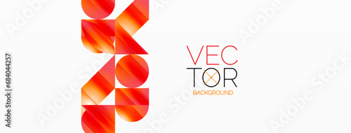 Serene gradient template. Circles and triangles mingle in minimalist perfection. Gentle fusion of forms and hues creates balanced yet captivating backdrop, embodying modern sophistication