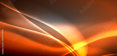 Neon-lit waves surge across background, mesmerizing dance of luminescence and motion. Dynamic backdrop captures essence of energy and modern aesthetics