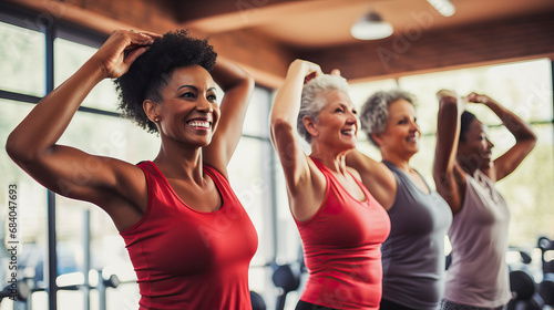 Mature women leading a healthy and active lifestyle photo